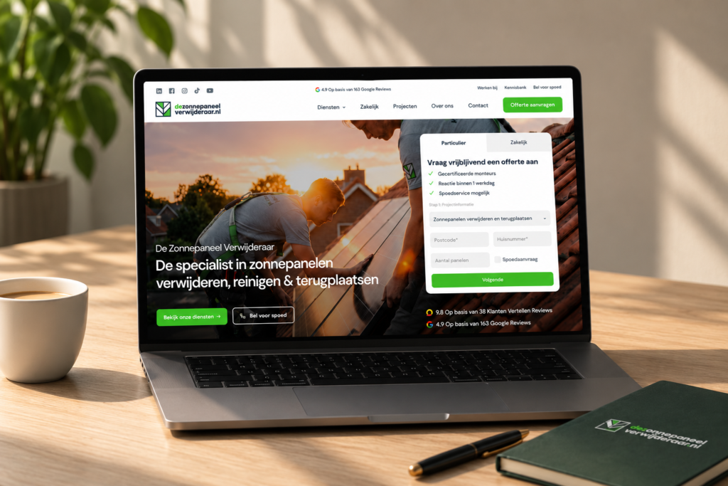 Website Lancering: De Zonnepaneel Verwijderaar